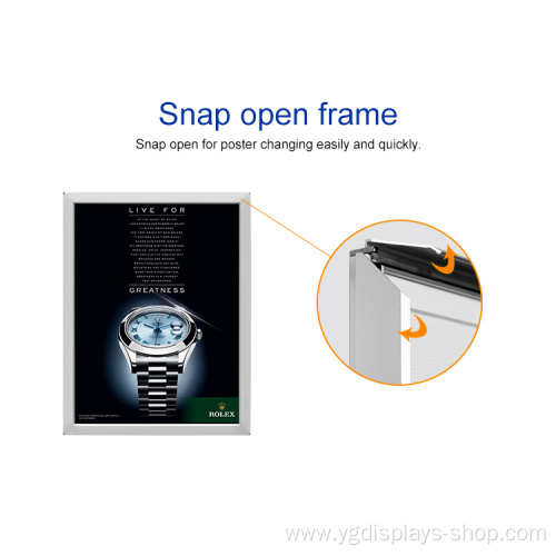 Aluminum snap frame LED light box